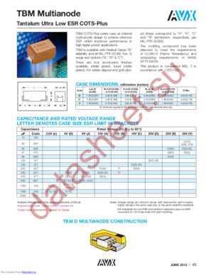 TBME108K004LBSZ0000 datasheet  