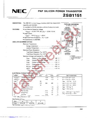 B1151 datasheet  