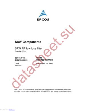 b39142b1623u810 datasheet  