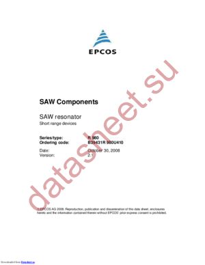 b39122-r959-h110 datasheet  