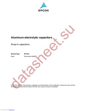 B41231A7478M000 datasheet  