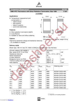 B57621C822K62 datasheet  