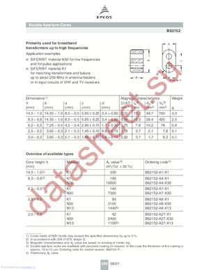 B62152 datasheet  