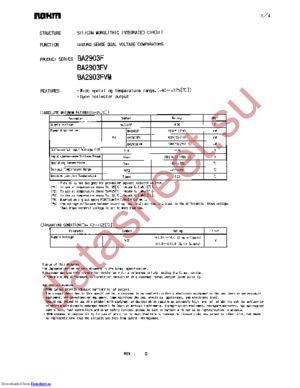 BA2903FVMTR datasheet  