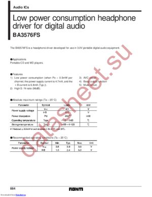 BA3576FS-E2 datasheet  