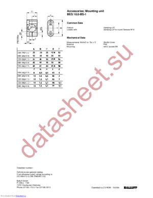 18.0-BS-1 datasheet  