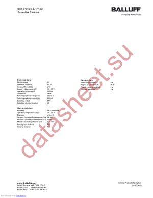BCS012-NO-L-1-Y-02 datasheet  