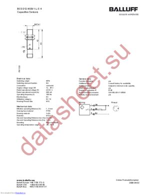 BCS012-NSB-1-L-S4 datasheet  