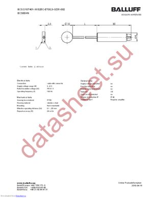 BCSD10T401-XXS25C-ET00-3-GZ01-002 datasheet  