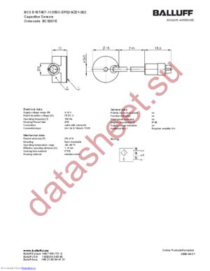 BCSD18T407-XXS50C-EP02-GZ01-002 datasheet  