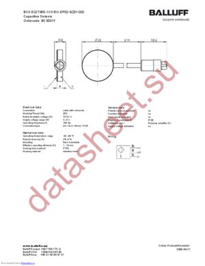 BCSD22T405-XXS10C-EP02-GZ01-002 datasheet  