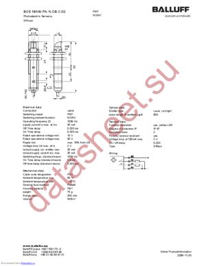 BOS18KW-PA-1LOB-C-02 datasheet  