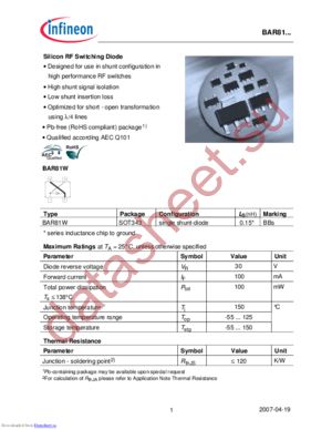 BAR81WE6327XT datasheet  