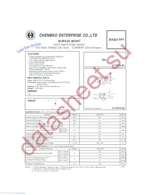 BAS21TPT datasheet  