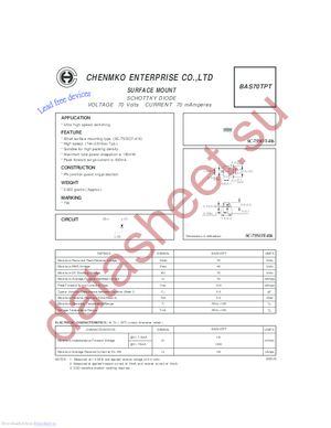 BAS70TPT datasheet  