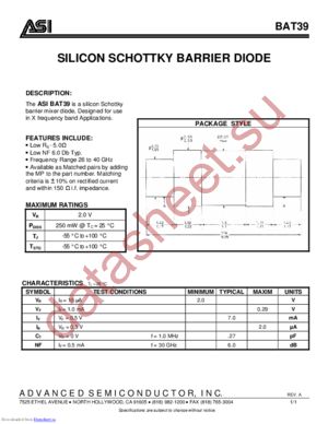 BAT39 datasheet  