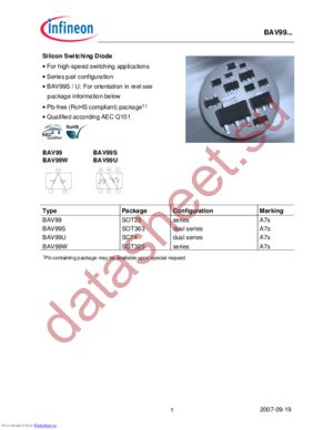 BAV99E6327XT datasheet  