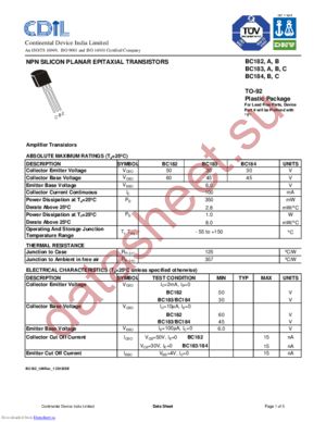 bc184b datasheet  