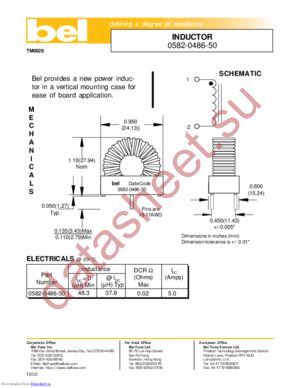 0582-0486-50 datasheet  