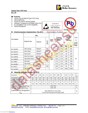 BL-L48UBC datasheet  