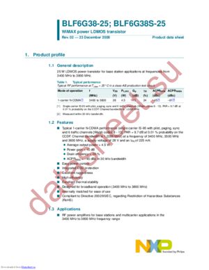 BLF6G38-25,112 datasheet  