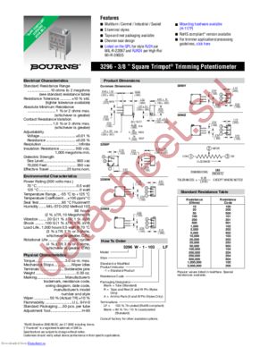 3296Z-1-504LF datasheet  