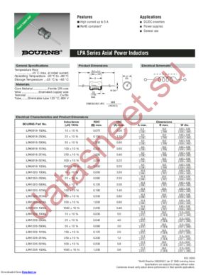 LPA0618-102KL datasheet  