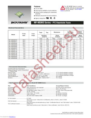 MF-MSMD030-2 datasheet  