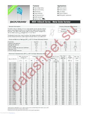 MOV-14D821KTR datasheet  