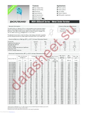 MOV-20D680K datasheet  