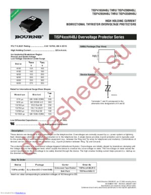 TISP4265H4BJR-S datasheet  