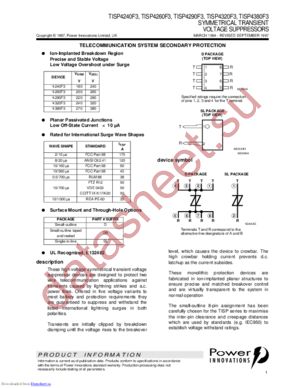 TISP4240F3DR-S datasheet  