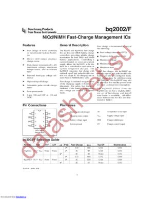 BQ2002FSNTRG4 datasheet  