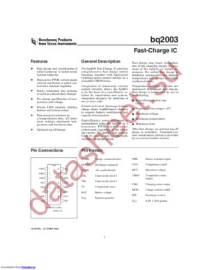 BQ2003S-NTRG4 datasheet  