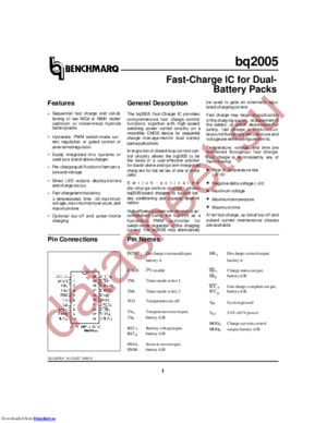 BQ2005SG4 datasheet  