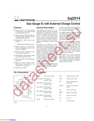 BQ2014SN-D120TRG4 datasheet  