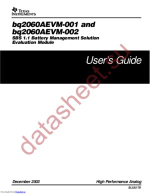 BQ2060AEVM-002 datasheet  