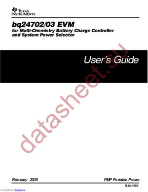 BQ24703EVM datasheet  