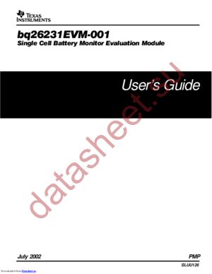 BQ26231EVM-001 datasheet  