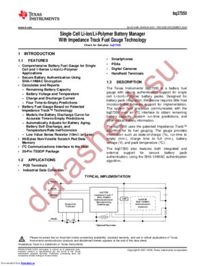 BQ27350PWRG4 datasheet  