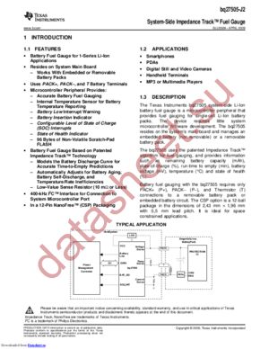 bq27505-j2 datasheet  