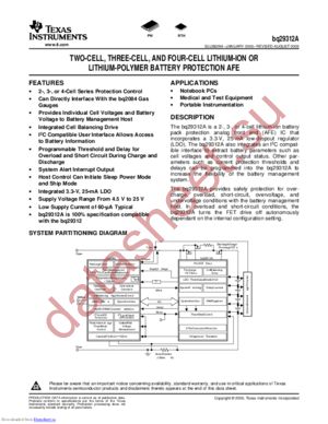 BQ29312PWRG4 datasheet  