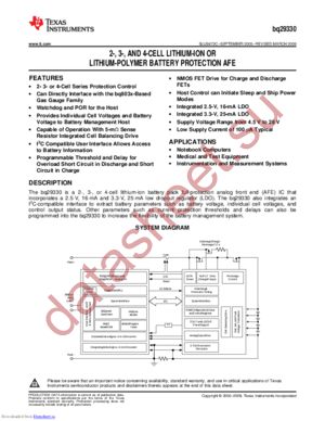 BQ29330DBTRG4 datasheet  