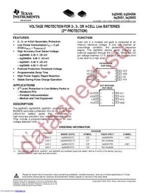 BQ29405DCT3E6 datasheet  