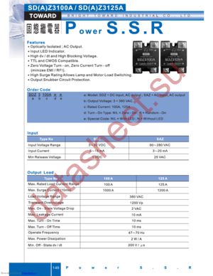 SDZ3125A datasheet  