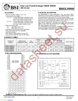 BS62LV8000-10 datasheet  