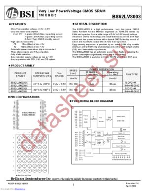 BS62LV8003-10 datasheet  