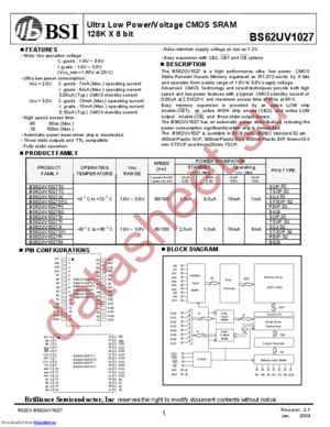 BS62UV1027PC datasheet  