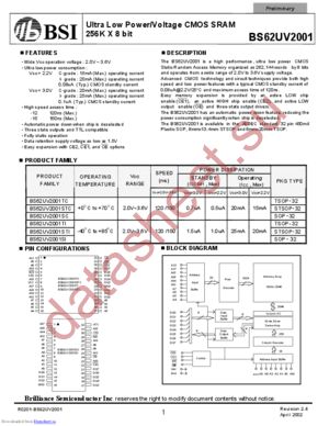 BS62UV2001-12 datasheet  
