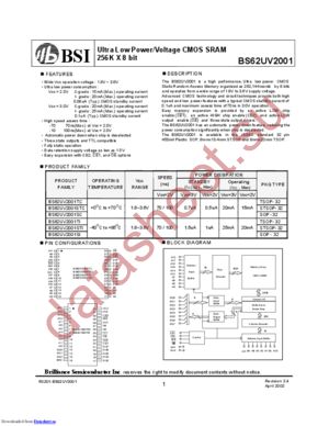 BS62UV2001STC datasheet  